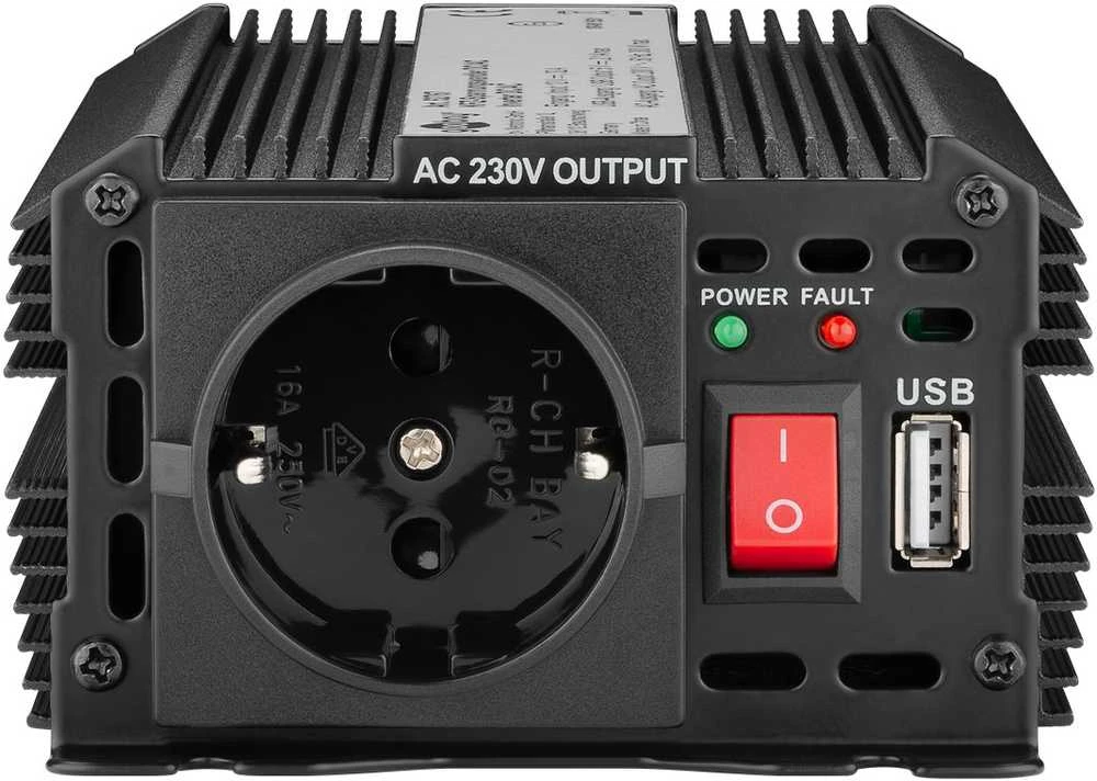 Įtampos keitiklis 12/240V 300W USB Goobay