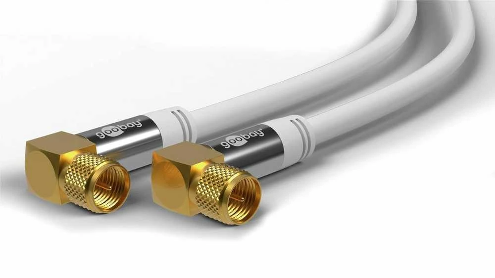 Goobay antenos kabelis su lenktais auksiniais antgaliais