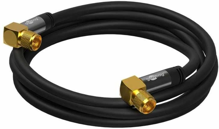 Wentronic FF SAT Juoda Angled Goobay 5m antenos jungtis