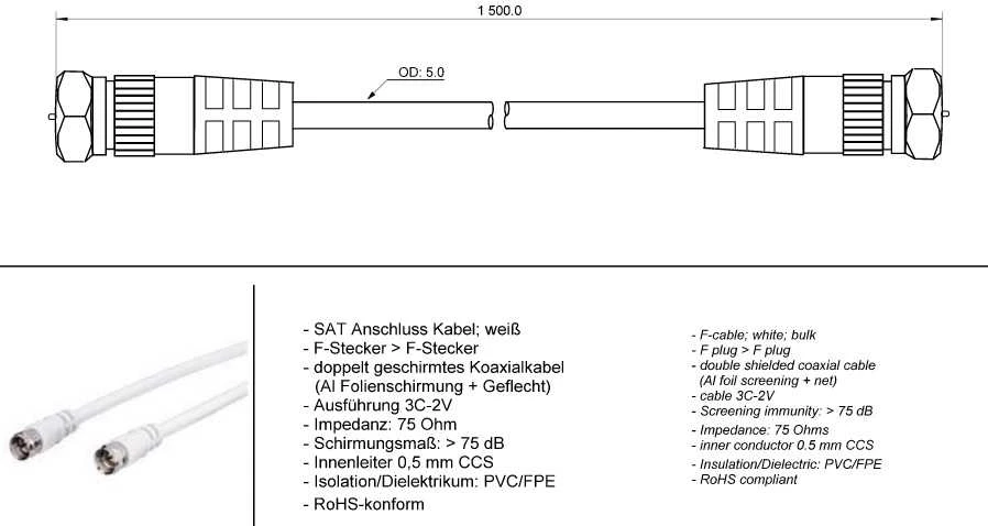Goobay 11721 kabelio techninė schema ir specifikacijos