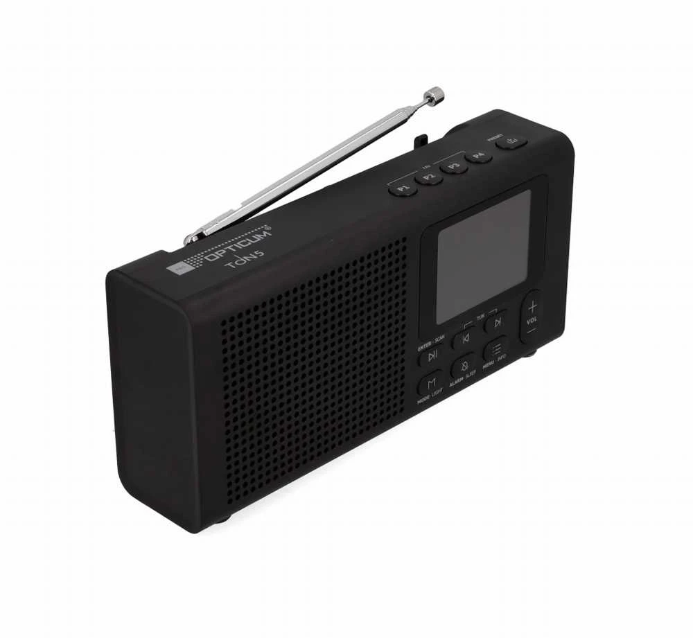 Radio DAB+/DAB/FM/BT OPTICUM Raudonas TON5 - Juoda