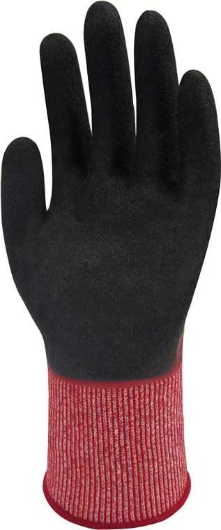 Wonder Grip WG-718 apsauginės pirštinės su raudonu rankogaliu