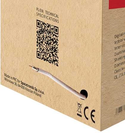 RG6 Spacetronik HOKA 102 CU Dualshield kabelis 250m