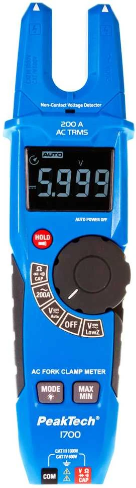 RMS Hold 1000V 200A PeakTech 1700 Clamp Meter