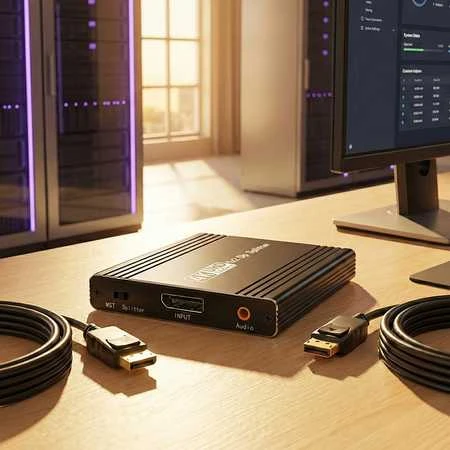 DisplayPort 1x2 4K skirstytuvas Spacetronik