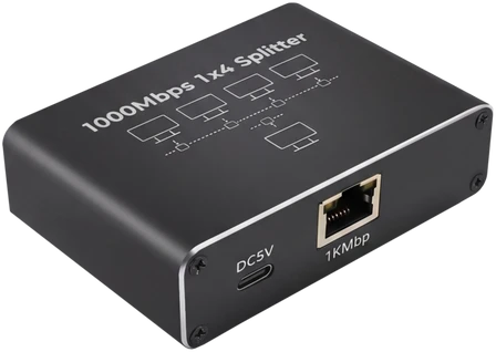 Šakotuvas Spacetronik RJ45 1–4 eterneto skirstytuvas SP-SG104 Gigabit