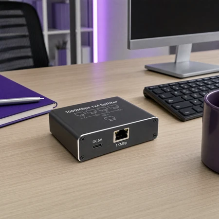 Šakotuvas Spacetronik RJ45 1–4 eterneto skirstytuvas SP-SG104 Gigabit
