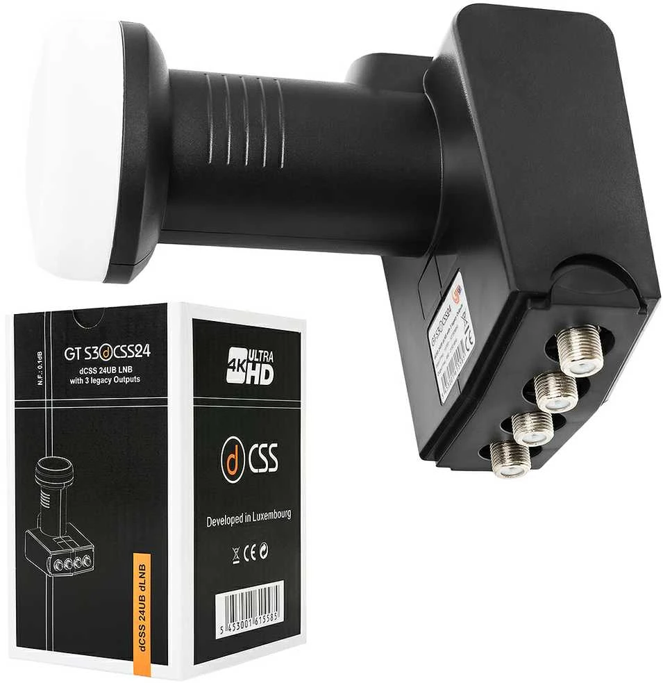 Skaitmeninis LNB SCR Unicable II GT-SAT GT-S3dCSS24