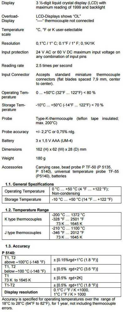 Skaitmeninis PeakTech 5140 2 kanalų temperatūros matuoklis