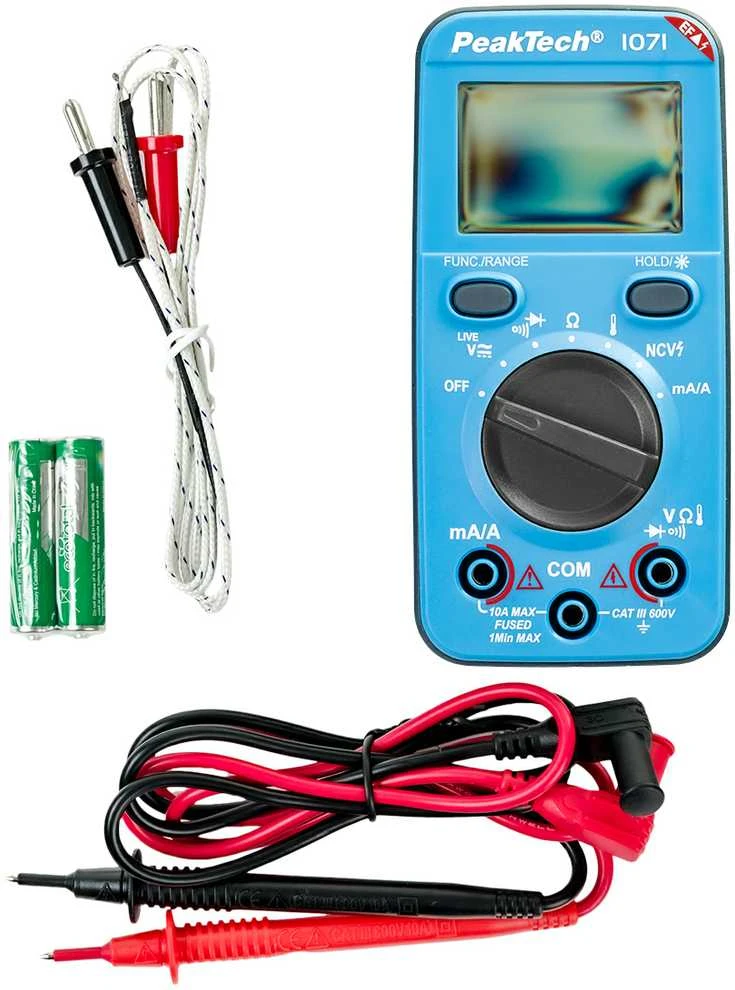 „PeakTech P 1071“ 600 V AC/DC skaitmeninis multimetras
