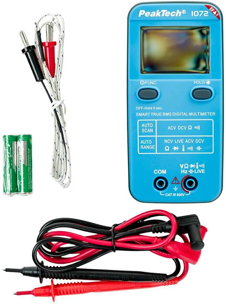 „PeakTech P 1072“ 600 V AC/DC skaitmeninis multimetras