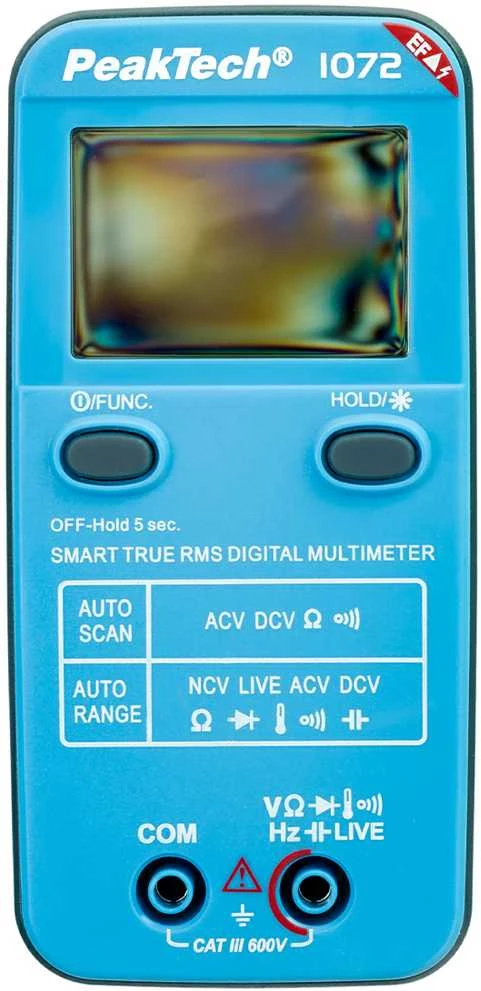 „PeakTech P 1072“ 600 V AC/DC skaitmeninis multimetras