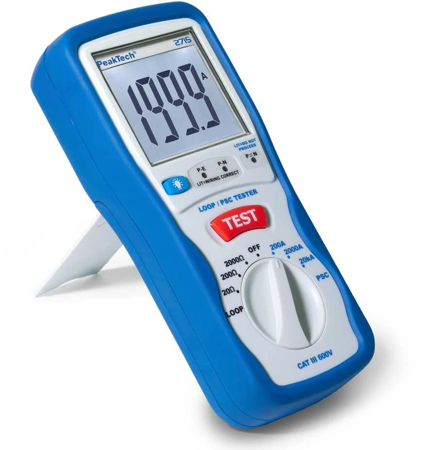 PSC PeakTech 2715 skaitmeninis trumpojo jungimo kilpos testeris