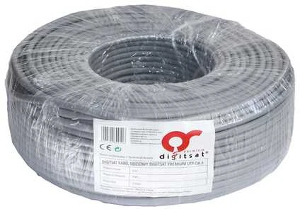 Susukta pora DIGITSAT UTP Cat.6 CU PVC 100m, pilka, vidaus patalpoms