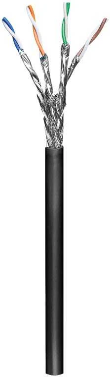 Skrętka CAT7 S/FTP AWG 23/1 PE Goobay juoda 50m