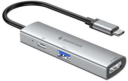 Spacetronik SPU-M23 2in1 USB-C 3.1 daugiafunkcis adapteris 5Gbps HDMI 4K60Hz