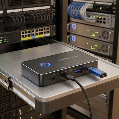Spacetronik SPU-KVM03 KVM komutatorius 2/4 išėjimų USB 3.2 gen2 10Gbps