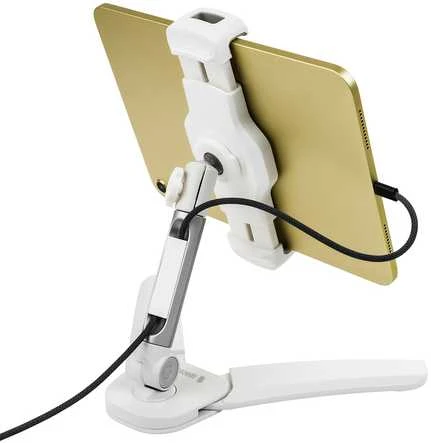 Laikiklis Spacetronik 2 viename pakabinamas ir pastatomas planšetinio kompiuterio stovas SPP-115W, baltas