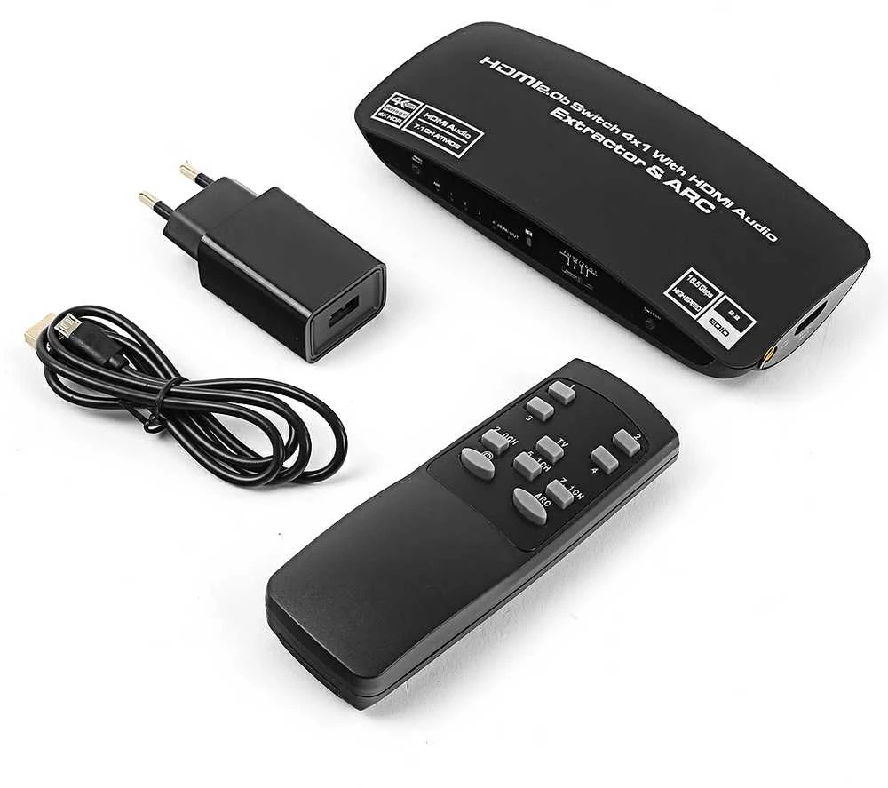 Spacetronik 2w1 Sumator HDMI su ekstraktoriaus garso 1/4 SPH-RAE04