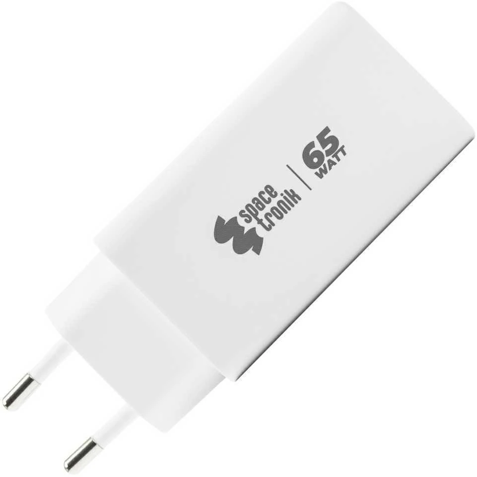 Spacetronik 3in1 USB-C USB PD greitasis įkroviklis 65W 5A baltas