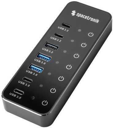 Spacetronik SPU-M19 Šakotuvas Hub 7in1 USB gen3.2 10 Gbps