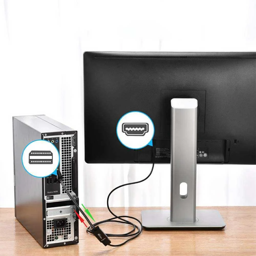 Spacetronik Adapterio DisplayPort kištukas – HDMI 4K lizdas SPD-H03