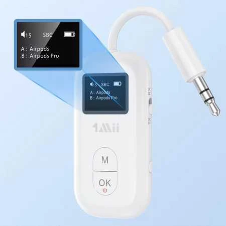 Spacetronik „Bluetooth 5.2“ adapteris su AUX TX/RX 1Mii SafeFly Pro