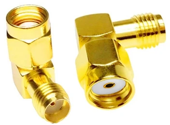Spacetronik Adapteris GSM RP-SMA kištukas / SMA 90 laipsnių lizdas.