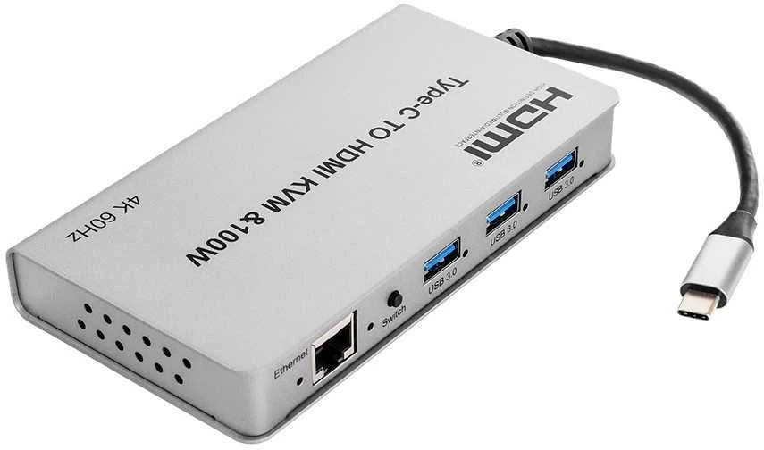 Spacetronik USB-C adapteris su HDMI ir Ethernet jungtimis