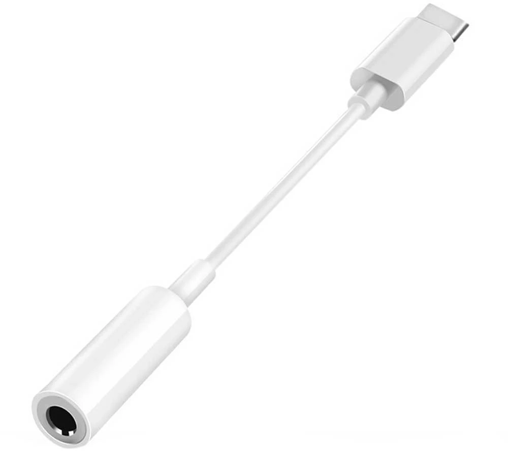 Spacetronik USB-C į 3,5 mm adapteris, baltas