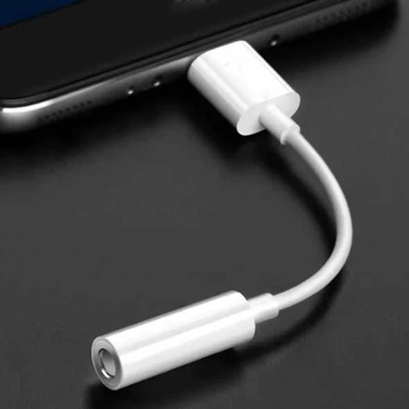 USB-C į 3,5 mm adapteris prijungtas prie telefono