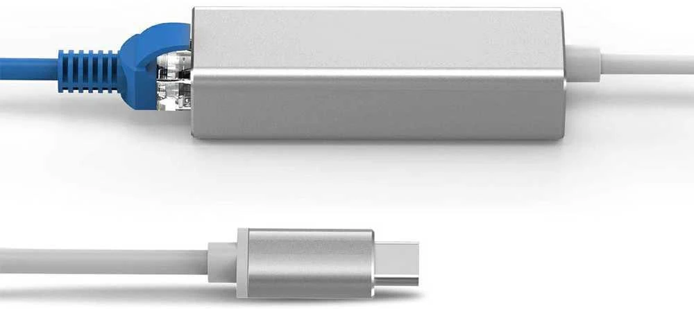 Spacetronik USB-C į RJ45 adapteris su pajungtu laidu