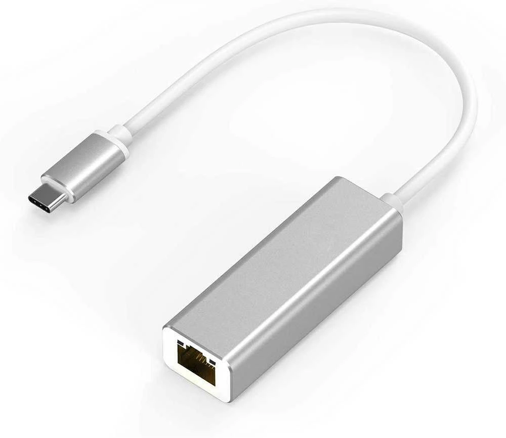 USB-C į RJ45 tinklo adapteris, sidabrinės spalvos