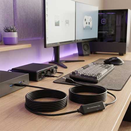 Spacetronik Aktyvus USB 3.0 A-B kabelis spausdintuvui 5 Gbps 20 m