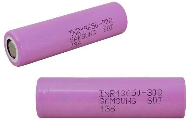 Rožinė 18650 ličio jonų baterija