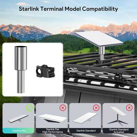 Spacetronik Aliuminio tvirtinimo laikiklis SSA03, skirtas „Starlink Mini“