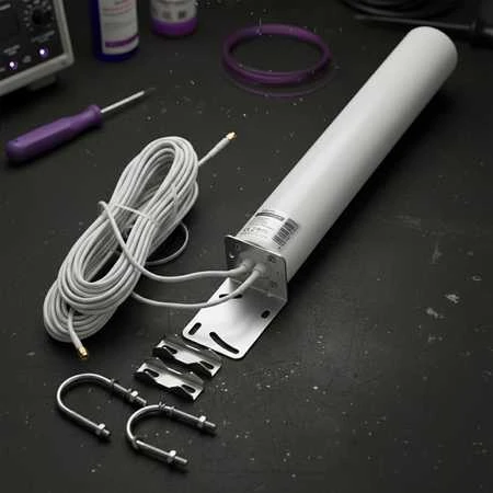 Spacetronik Daugiakryptė antena 2x 9dBi 4G LTE OMNI SMA balta