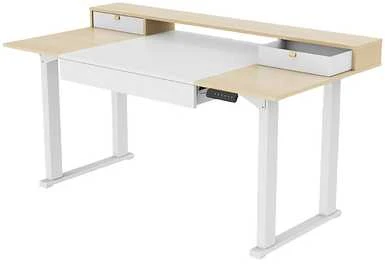 Spacetronik Elektrinis stalas SPE-F121 baltas, šviesaus medžio