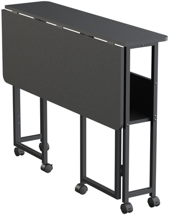 Spacetronik Sulankstomas mobilus staliukas, stalviršis 120x58 cm, juodas