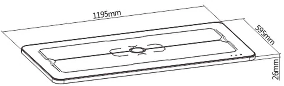 Spacetronik Žaidimų stalas su LED 136 x 66 x 2,6 cm