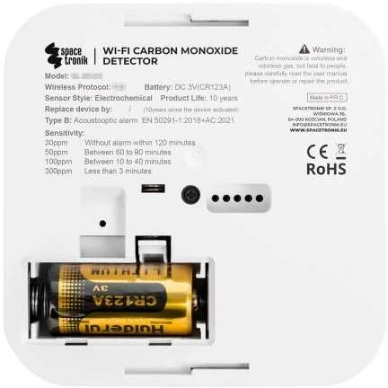 Spacetronik Išmanieji namai SL-DZ-CDG05 8x dūmų, dujų ir anglies monoksido jutiklis