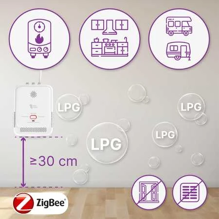 Spacetronik Dujų jutiklis (SND) Tuya ZigBee ZB-DG03