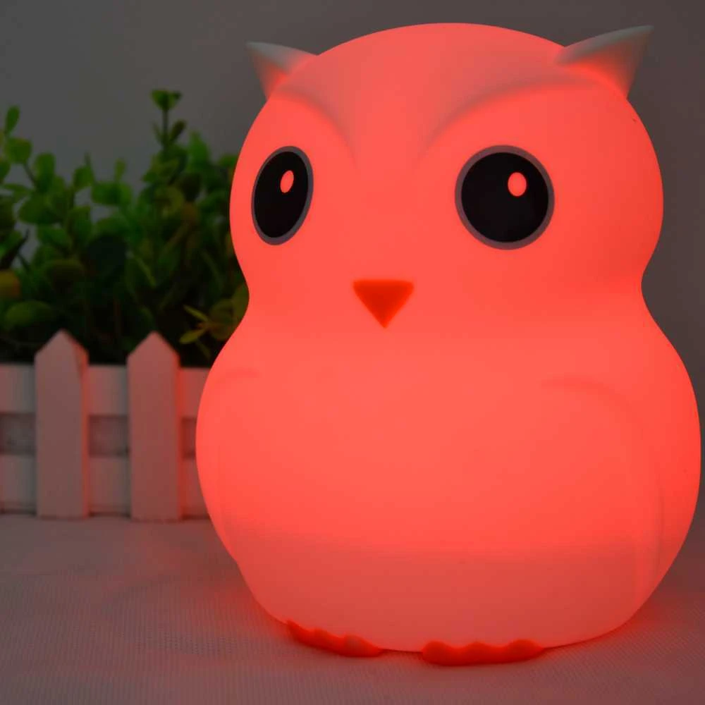 Spacetronik Didelė pelėda RGB naktinė lempa USB-C nuotolinio valdymo pultelis SP-LN01XL