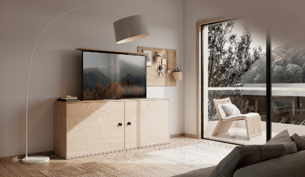Laikiklis Spacetronik Elektrinis ištraukiamas TV keltuvas SPE-T SPET13S