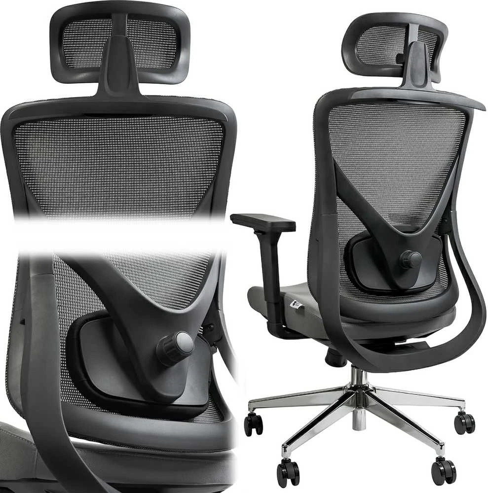 Spacetronik Ergonomiška ELSA juoda besisukanti biuro kėdė