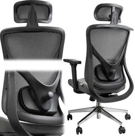 Spacetronik Ergonomiška ELSA juoda besisukanti biuro kėdė