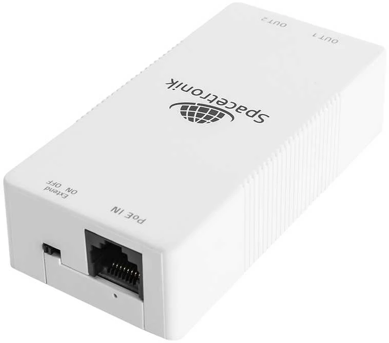 Spacetronik Ethernet PoE plėstuvas 2x 100Mbps SP-EPOEF21