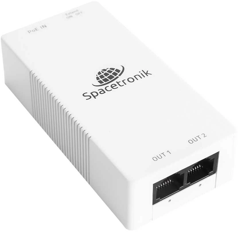 Spacetronik Ethernet PoE plėstuvas 2x 100Mbps SP-EPOEF21
