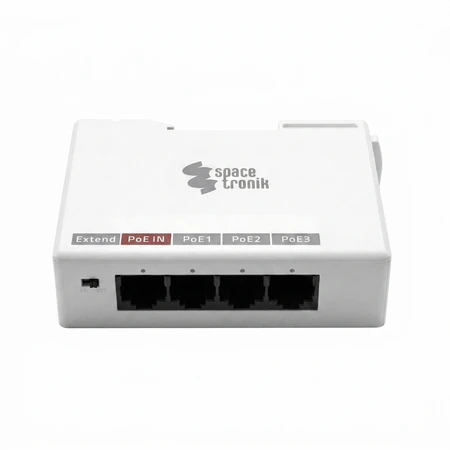 Spacetronik Ethernet PoE prailgintuvas 3x SP-EPOEF32