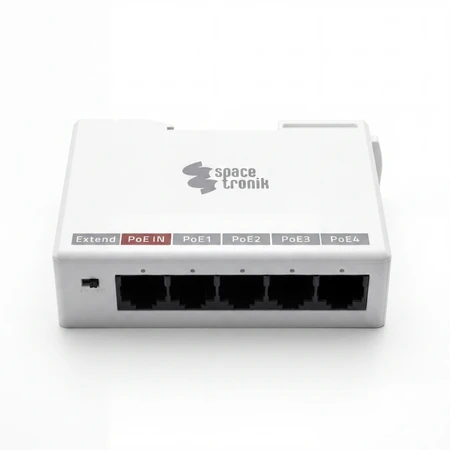 Spacetronik Ethernet PoE prailgintuvas 4x SP-EPOEF42